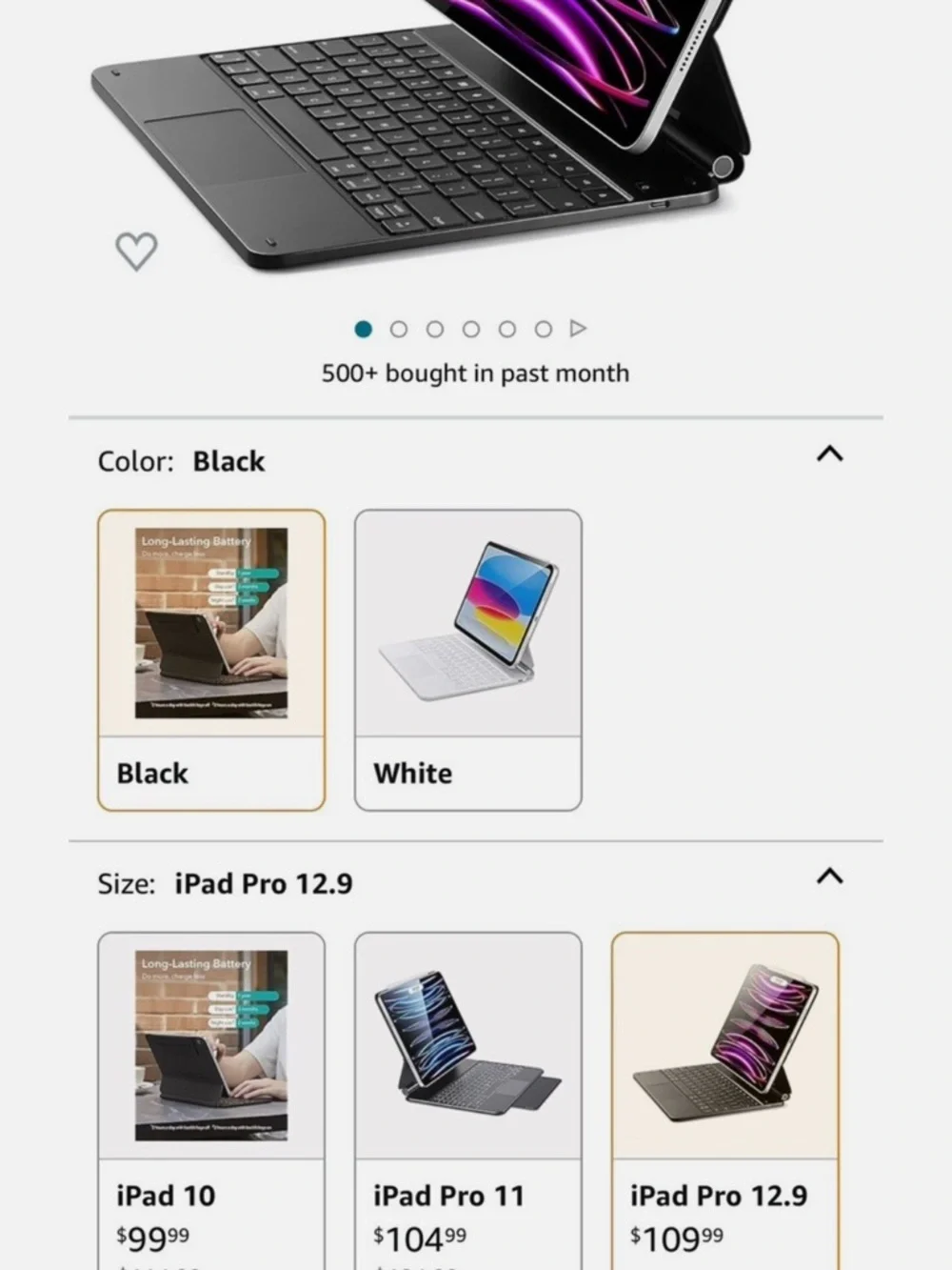 ESR Rebound Series iPad Air 13 inch and iPad Pro 12.9 inch Case Keyboard